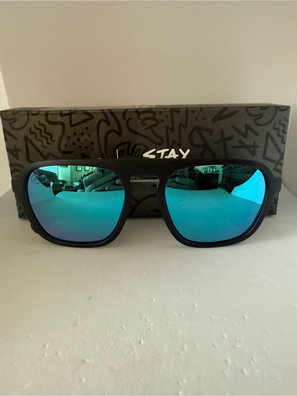 Blenders STAY PSYCHED - Blue Mirror Lens Sunglasses